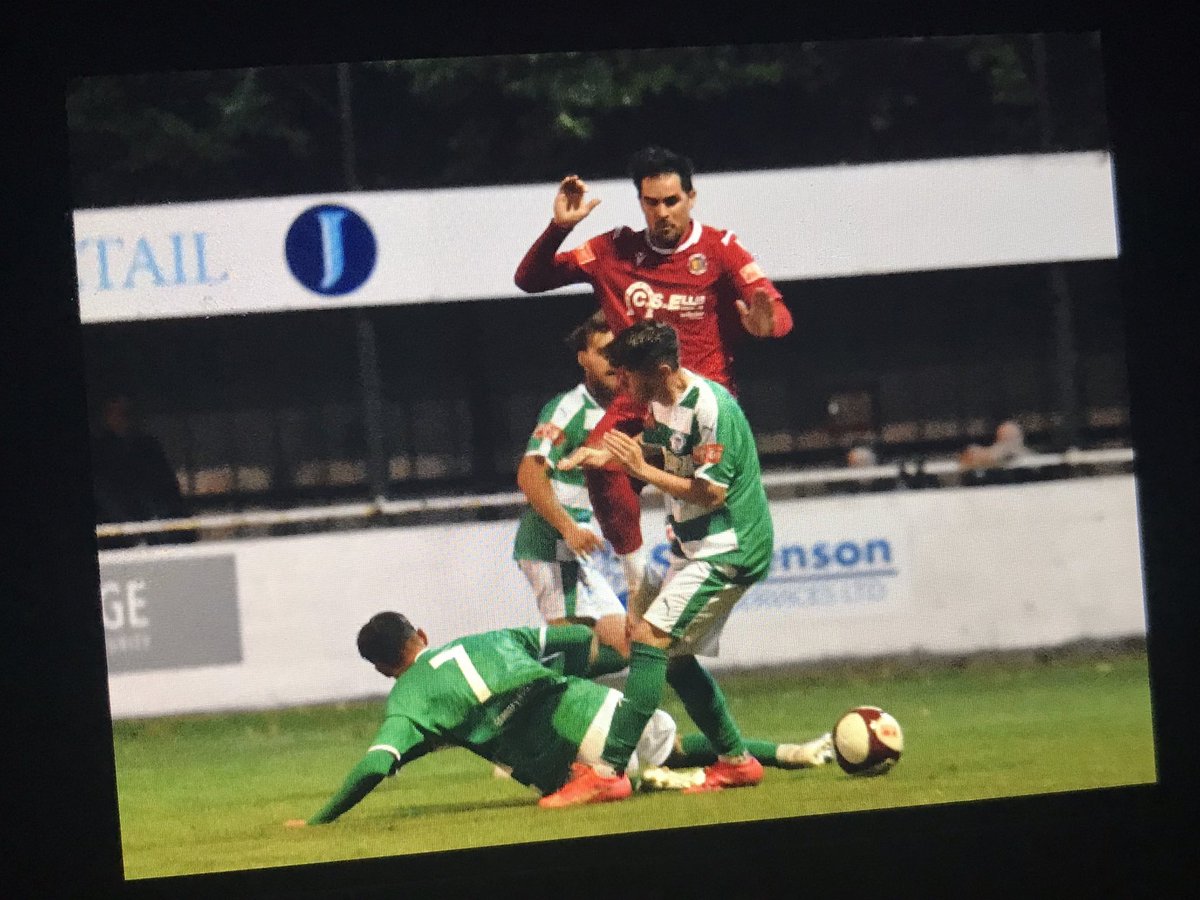 thejakewhiteley's tweet photo. That’s enough dodgy-resolution screengrabs! Full album from tonight’s #NPLD1Midlands clash between @SohamTownRanger v @StamfordAFC1896 will hit the airwaves at some stage on Wednesday: time for a snooze!… https://t.co/0pQZO7A82L