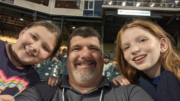 A night out watching the <a href="/GSOHoppers/">Greensboro Grasshoppers</a> A little rain won't ruin our fun! #baseball #BethDavodGSO