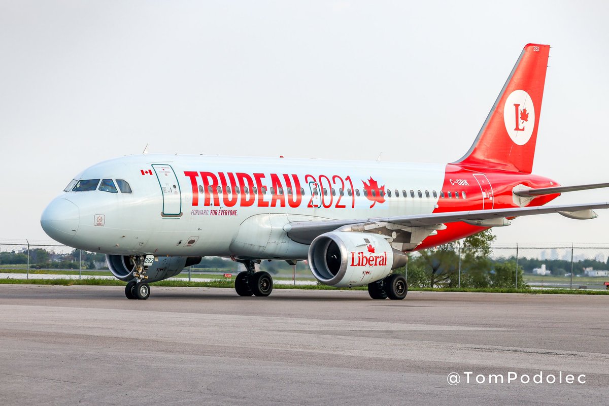 TomPodolec's tweet photo. PHOTOS Air Canada Jetz #AC7009 departing Toronto and heading to Vancouver. Liberals Justin Trudeau livery.
C-GBIK Airbus A319
#electionplane #Elxn44 #elxn2021 https://t.co/78eG6ha82x