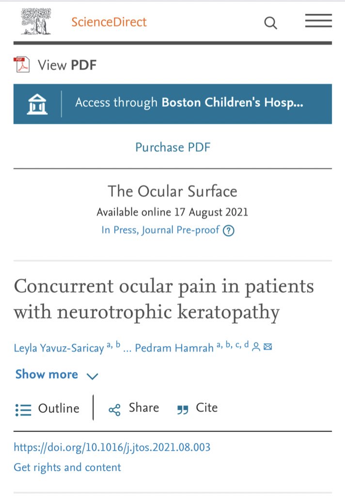 I am pleased to announce that our work is accepted for publication in Ocular Surface Journal 🥳🥳 #ocularsurface #neurotrophickeratopathy #ncp