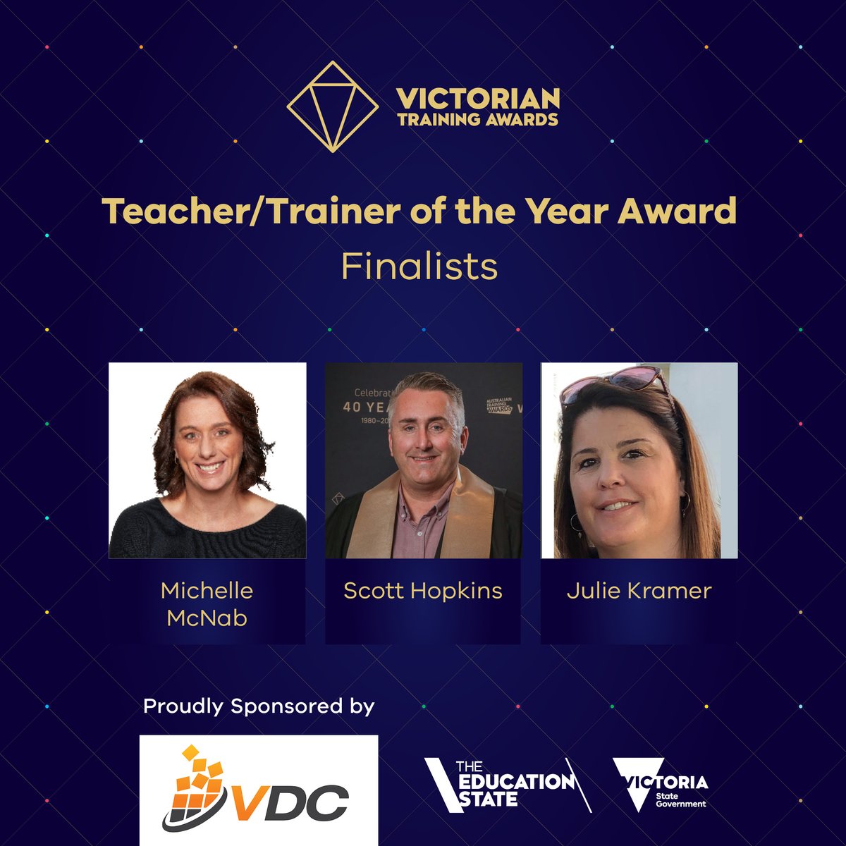 We are thrilled Scott Hopkins has been shortlisted as a category finalist in the 2021 Victorian Training Awards for Teacher/Trainer of the Year.
Congrat's from all at SuniTAFE and good luck for the Gala, October 16th.
#VTA #SuniTAFE #Teaching #Awards #Mildura #Trainer