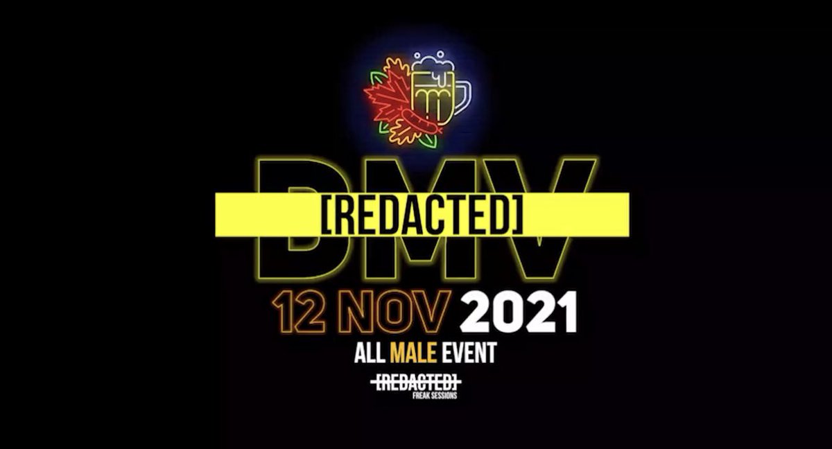 Redacted_DMV's tweet photo. Next, we returning to our roots. 12NOV21, all men, all freaks, fucking all night. #REDACTEDSessions🤫 https://t.co/2tSSVZR1PT
