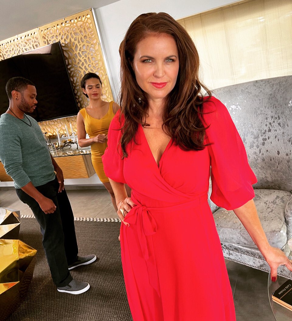 Laurie4ta's tweet photo. And that’s a wrap on the lady in red folks🎬😈❤️ @ReelOneEnt 
#actorslife #setlife https://t.co/P6hUXm8zvF
