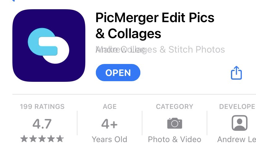 Only 1 app review away from hitting 200 🙌 thank you SO much for helping us grow! picmerger.com