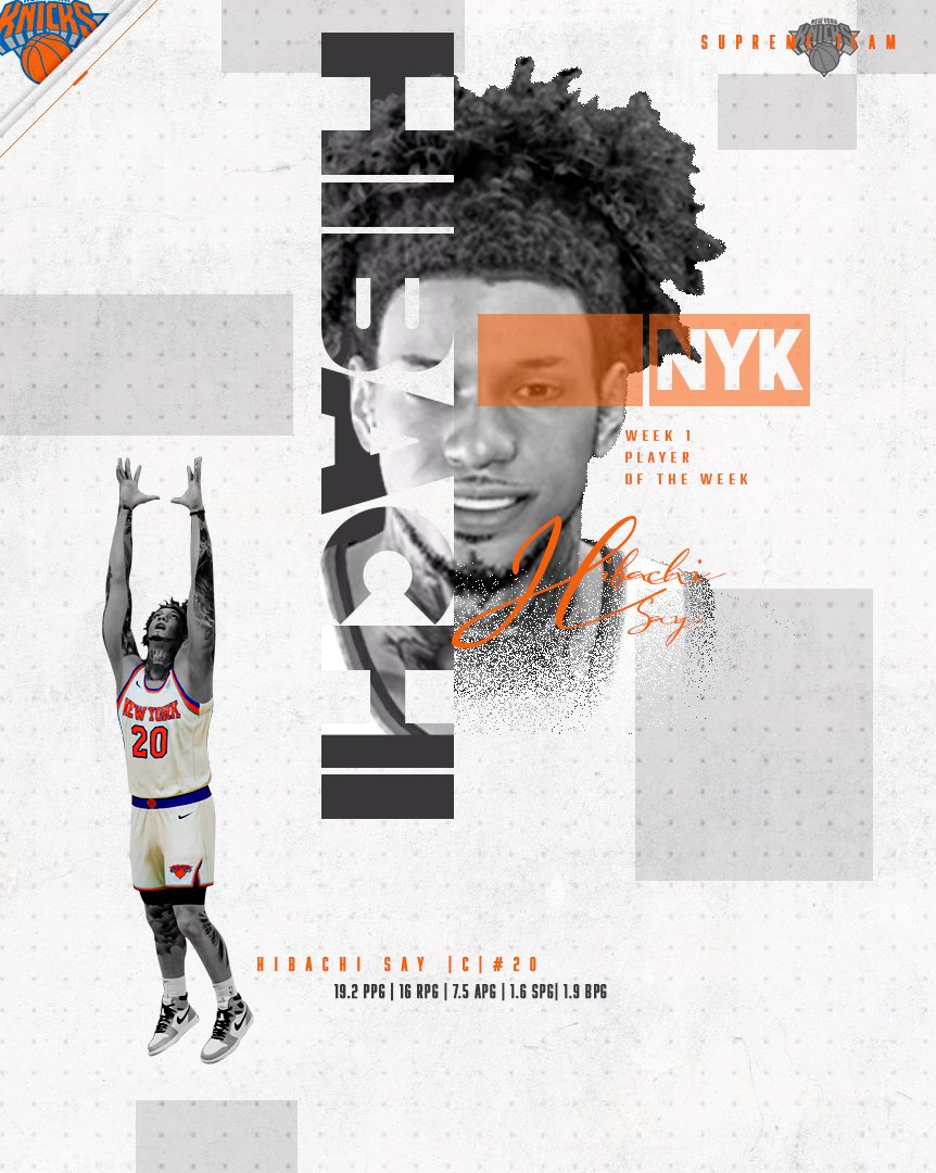 🚨 Player of the week 🚨 

With week one fully out of the way player of the week for the red conference goes to….

Hibachi say