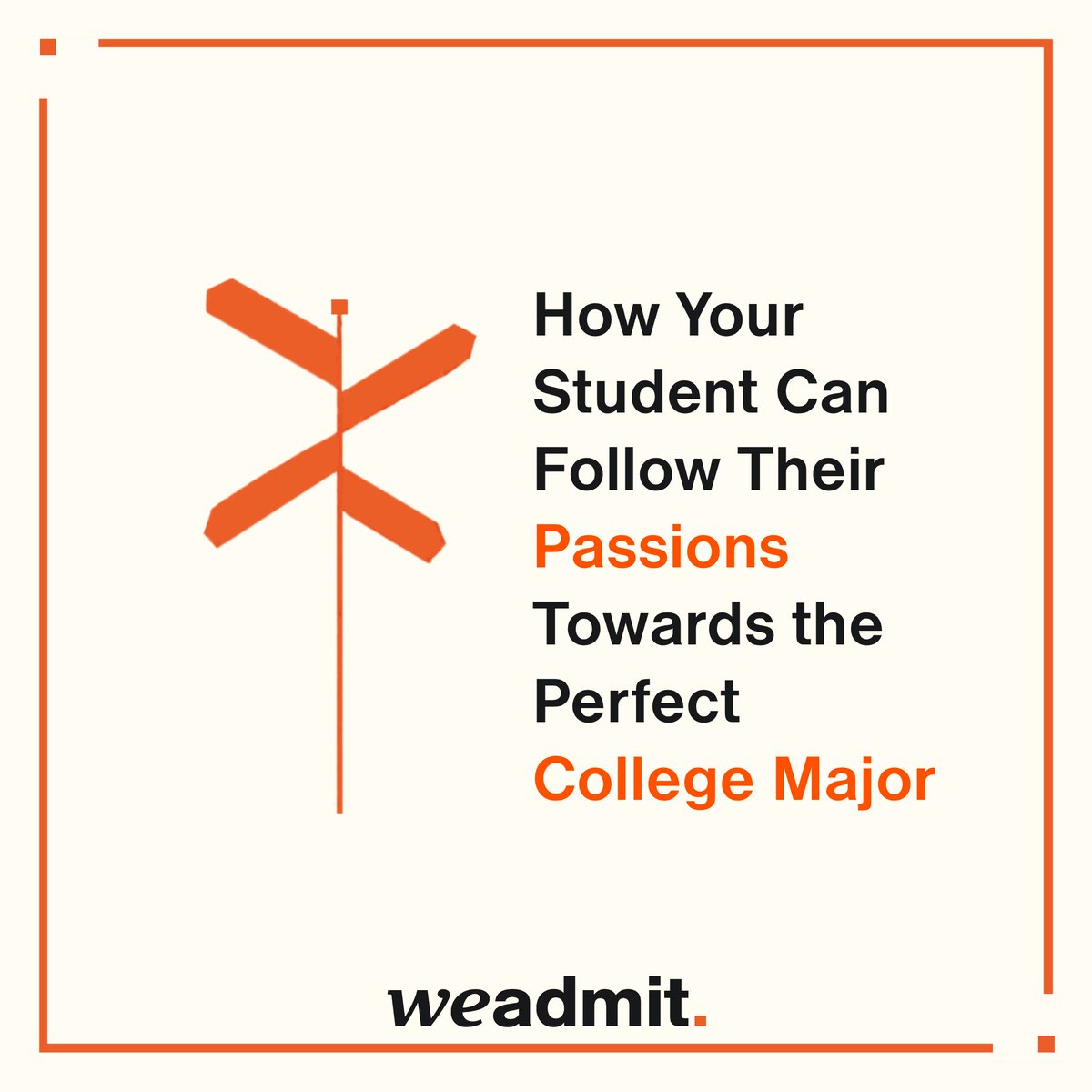 An essential task of the college admissions process is for your student to decide on a college major. In our blog post, we discuss how your student can explore their passions to do so and create a clear plan for their future in college: weadmit.com/blog/major-sel…