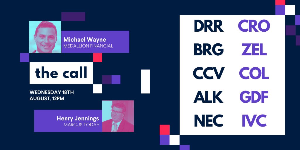 Michael Wayne from <a href="/MedallionFG/">Medallion Financial</a> and <a href="/henryj007/">Henry Jennings</a> from <a href="/Marcus_Today/">Marcus Today</a> will be joining us on the call today to chat your stock picks!

Join us from 12pm on #ausbiz

Any stocks you want our experts to cover? Flick us an email to thecall@ausbiz.com.au or tweet to us
