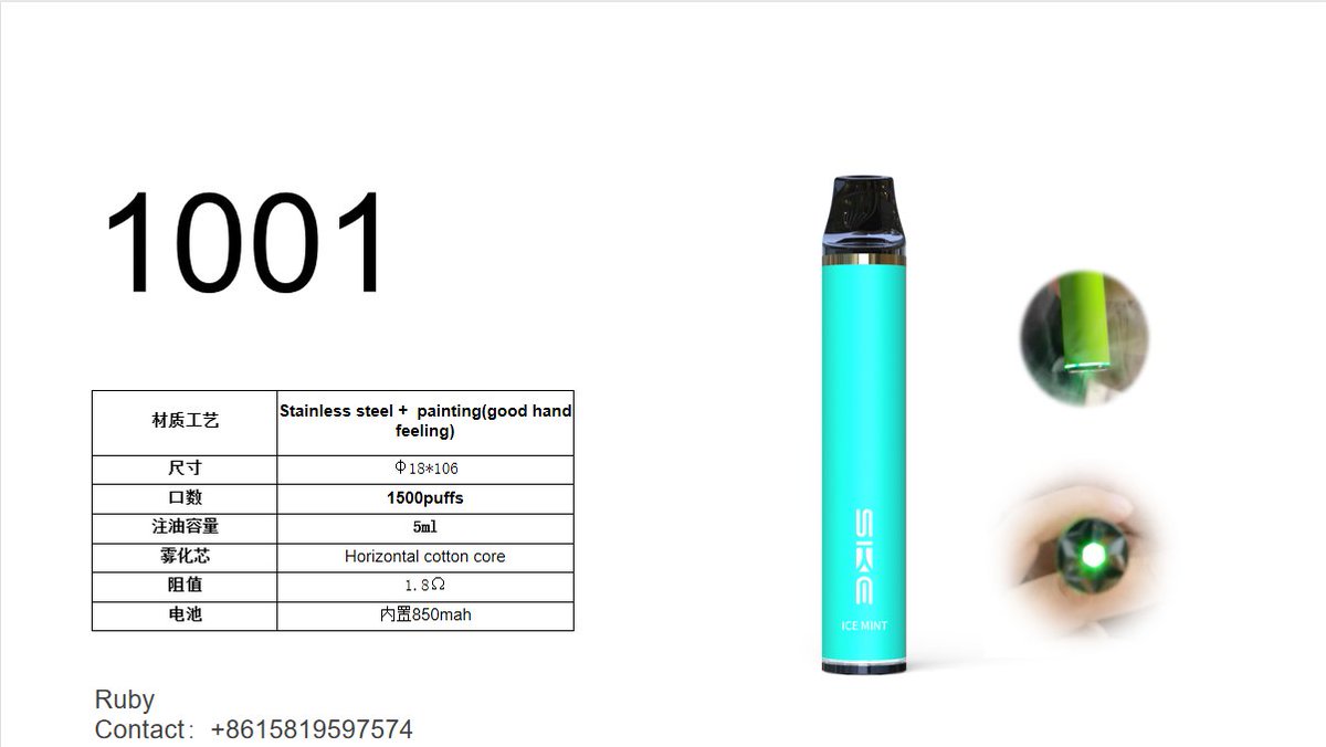 RubyChe48746213's tweet image. 1500puffs-5ml-850mAh
Stainless steel
Strawberry
Watermelon
Banana
Strawberry Ice Cream
Strawberry Kiwi
Cantaloupe
Grape Apple
Coke
Lychee:
More info. at sikaryvapor.com
Vape factory provide OEM/ODM
Contact: +86 15819597574( Ruby)
#vape #disposable cigaretts #e-cigaretts