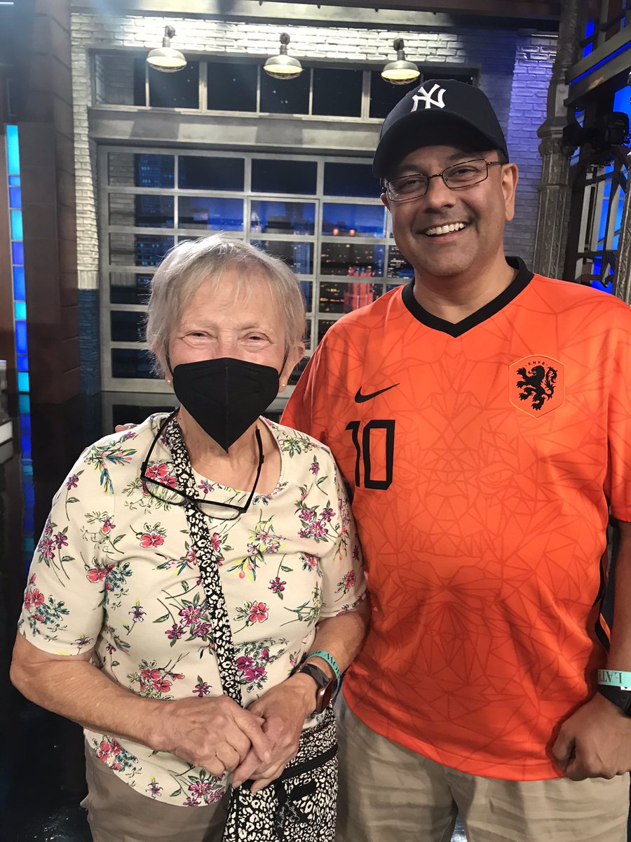 This woman just turned 74 and came to <a href="/colbertlateshow/">The Late Show</a> taping tonight to tell me! Very cool person and so is her son who took her.