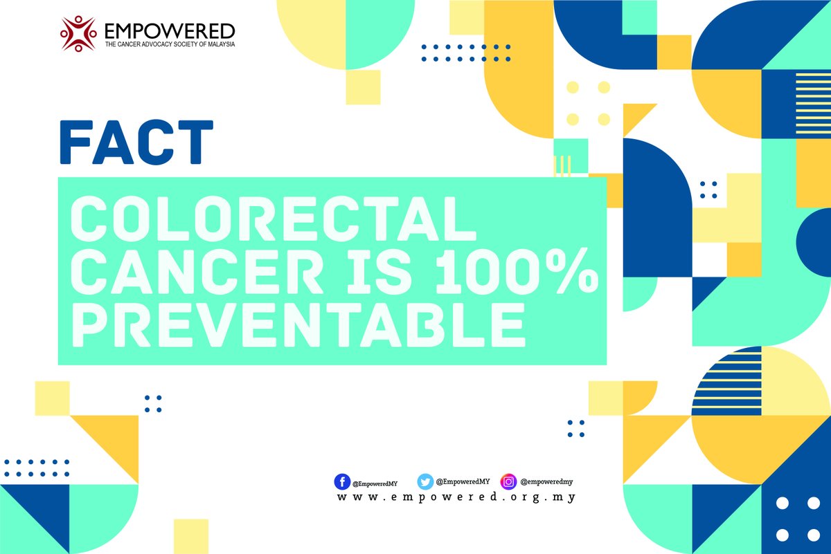 EmpoweredMY's tweet photo. YES! Polyp-related colorectal cancer can be prevented. The disease develops from benign polyps (mushroom-like growths on the lining of the colon and rectum). Removing these polyps before they become cancerous may prevent cancer from developing. https://t.co/9Vhg8ECoaT