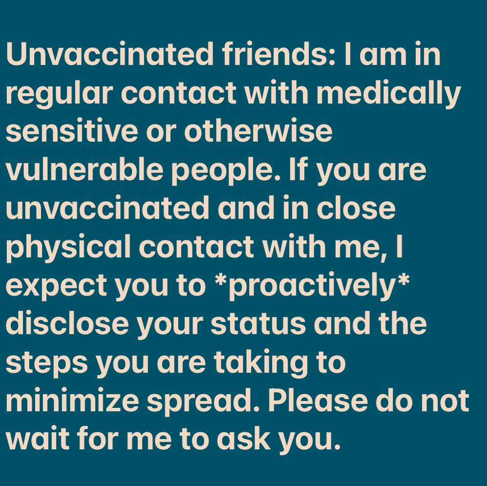 Destiny_Aman's tweet photo. This is important. We need to change the norms. If you need help getting vaccinated, hit me up. #ProactiveDisclosure #COVIDAdaptation https://t.co/vqF0rsfKVb
