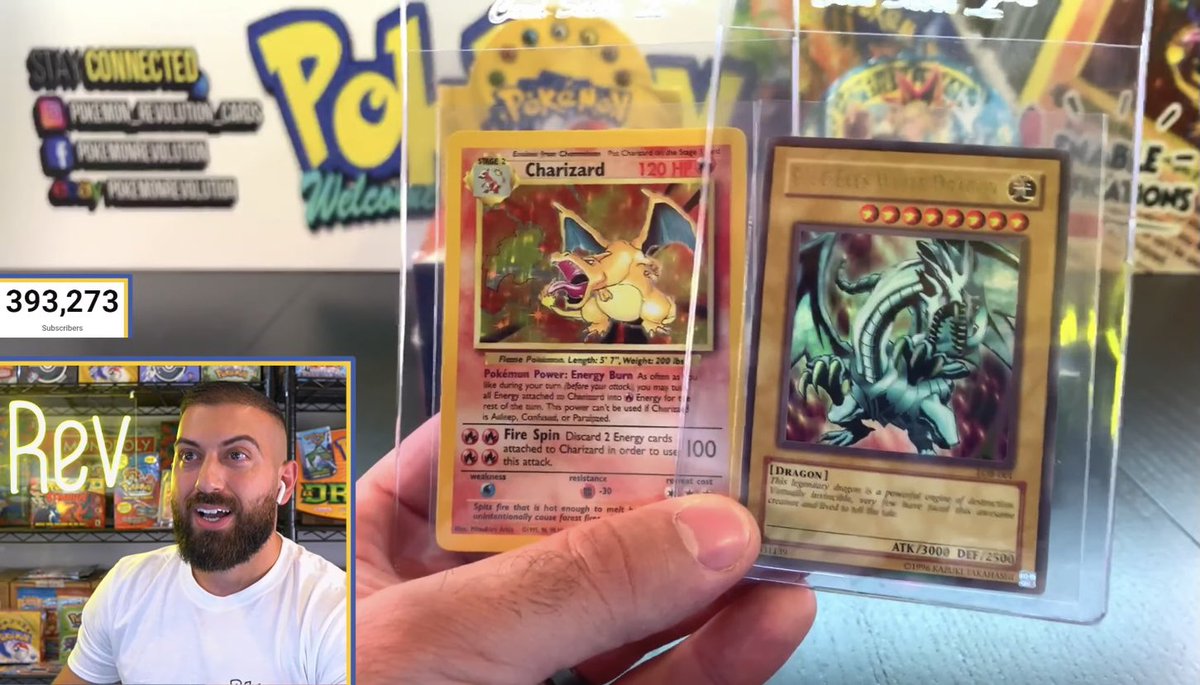 We did it. 1999 Charizard and 2002 Blue Eyes White Dragon pulled together in 1 opening youtu.be/uBvJVVY3l0c