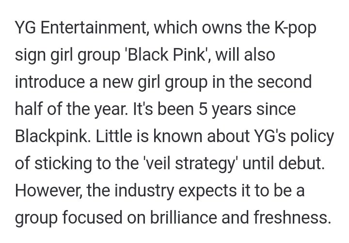 Hybe-Pledis-YG, why do they make a girl group arrangement?

YG Entertainment, which owns the K-pop sign girl group 'Black Pink', will also introduce a new girl group in the second half of the year. 

Link: entertain.naver.com/read?oid=003&a…