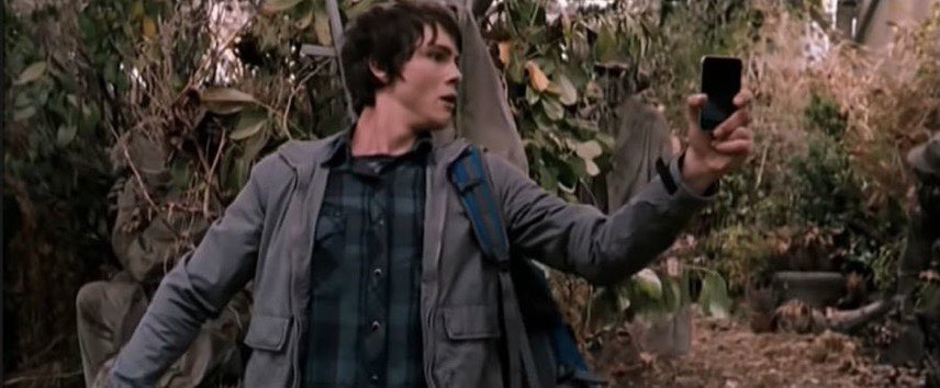 perceandbeth's tweet image. remember when percy jackson used a ipod to fight medusa? peak of cinema