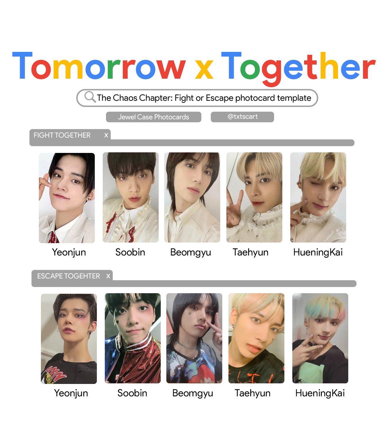 در X: «TXT トレカ The Chaos Chapter: Fight or Escape PHOTOCARD 