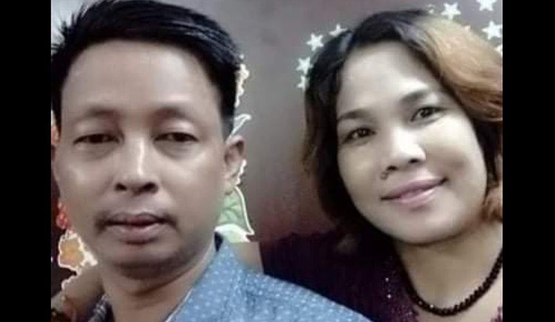 SpringBago's tweet photo. NLD party Supporters Ko Aung Myo Thant, his wife Ma Sabel Htay, 13 yrs old their daughter and 11 yrs old their son were arbitrarily abducted by SAc thugs at their house in #AungThaPyay St, #TaungPyin(1) ward, #TaungDwinGyi city on Aug 17 around 4pm. Their whereabouts were unknown https://t.co/rvmV49WfwF