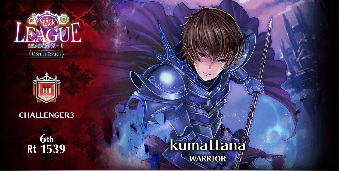 物凄く良い結果ですが、泣きました。あと一つ上だったなら･･･(←欲張り)　レオンは旗３挑発ディフェンダーなので期待してます
#コンサヴァ