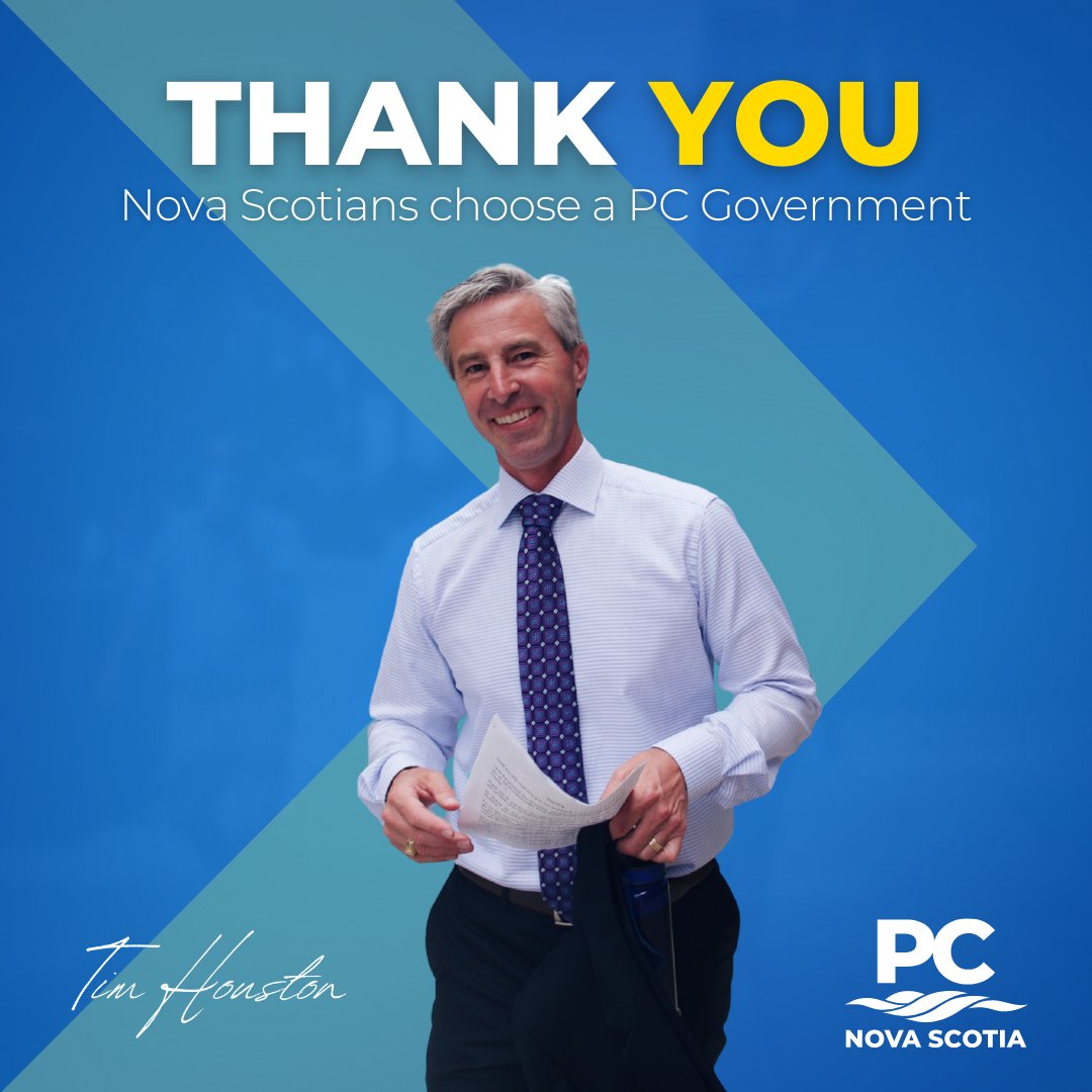 Nova Scotians have made a clear choice. You have put your trust in us and we are ready to lead and deliver change for our province. Thank you Nova Scotia! #nspoli #nsvotes #nselxn41