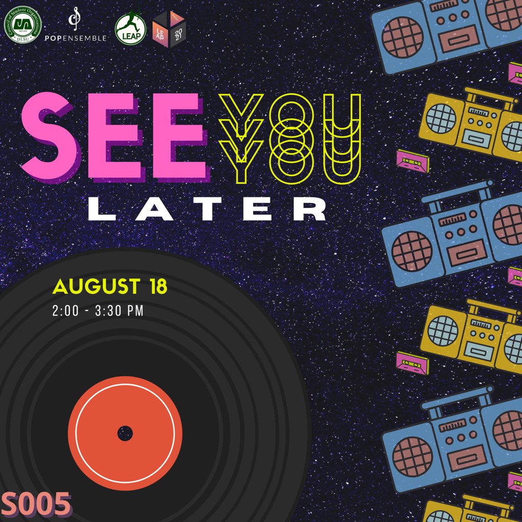 PopEnsembleDLSU's tweet photo. Wake up the members of our nation, it’s your time to be!
Today’s the day to stroll along with Pop Ensemble in LEAP 2021: Leaping Through Time.
We’re almost there, so be ready to feel oh so wonderful!
Class Ref. No.: S005
#LEAP2021
#LEAPscape
#LeapingThroughTime https://t.co/Uv8xacOYSp