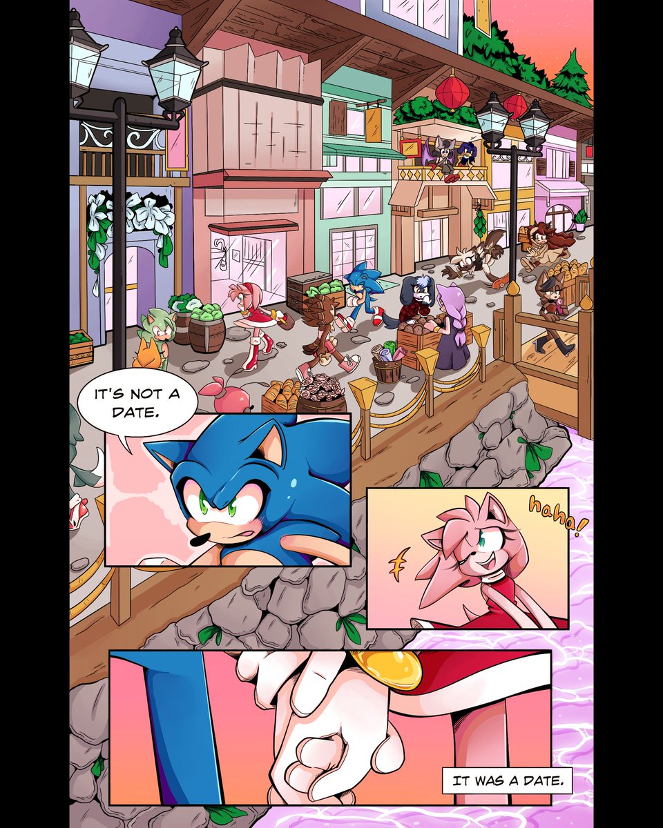 It's not a date 😏

Comic creators : 
Gotta Type Fast! : @Cass08638534
Story Not Boarder : @xmoonlit_oasisx 
Ink- I mean Lineart : Elikku_14 on IG
Color Me Pink : @StarlightZone7 

#sonamy #SonicTheHedeghog #sonicthehedghog #soniccomic #whyisHedgehogspelledwrong
