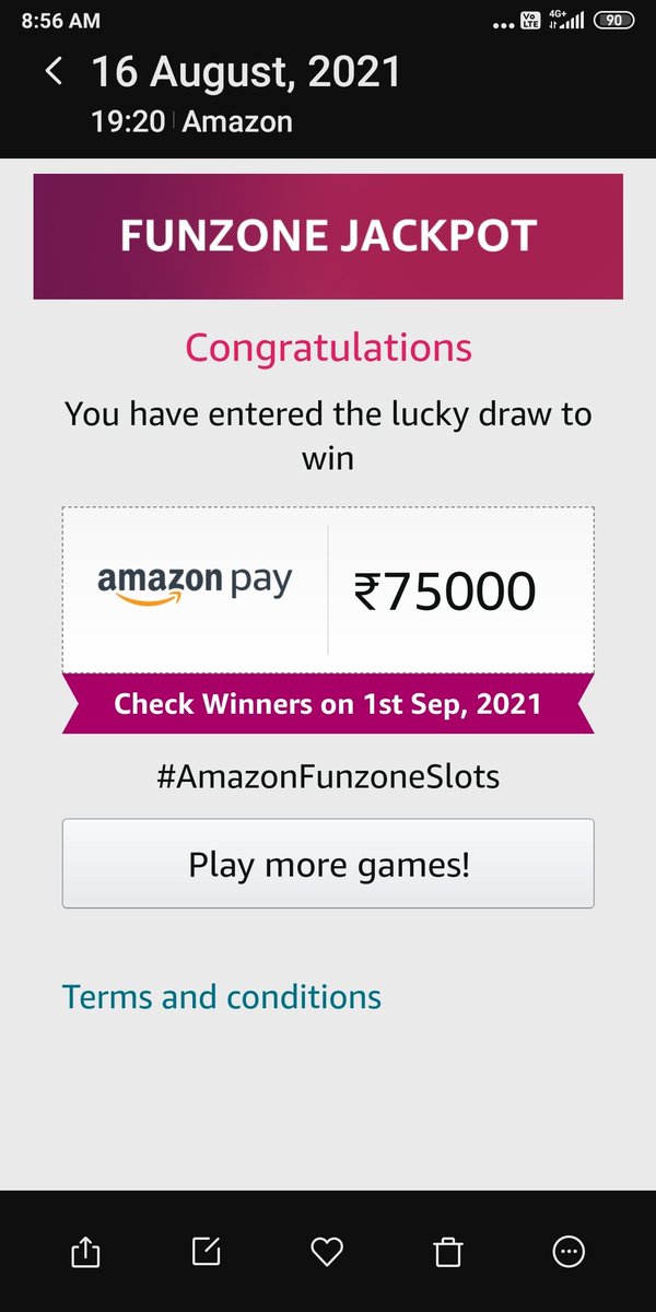 SunaSwayam's tweet photo. #AMAZONFUNZONE
#AmazonFunzoneSlots
@amazonIN https://t.co/Gee9ihVmjb