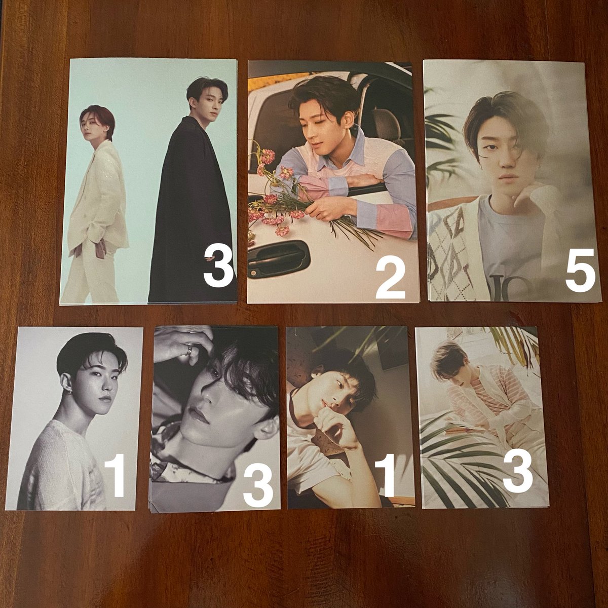triseucart's tweet photo. wts lfb seventeen your choice album inclusions | #trisells

💜 onhand
💜 numbers on the pictures are for stocks
💜 postcard - 150php
💜 minicard - 100php
💜 payo

mine + picture

help rt po 🥺 https://t.co/xIFIsGq8VX
