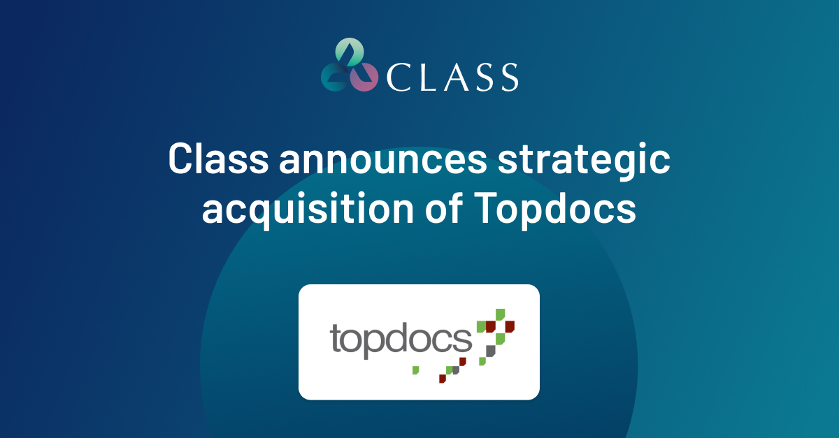 Class is proud to announce the acquisition of <a href="/Topdocs_Melb/">Topdocs</a>, a legal #documentation software provider. The #acquisition demonstrates Class's commitment to building robust wealth #accounting and documentation solutions for our customers and partners. MORE: bit.ly/3ASi19e.