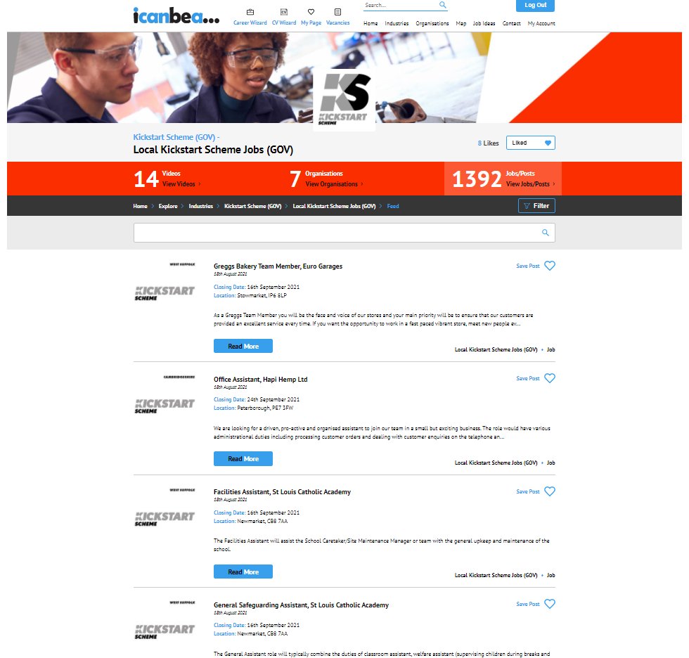 Did you know that you can search Government Kickstart Scheme vacancies for Norfolk, Suffolk and Cambridgeshire on icanbea?

icanbea.org.uk/app/explore/se…