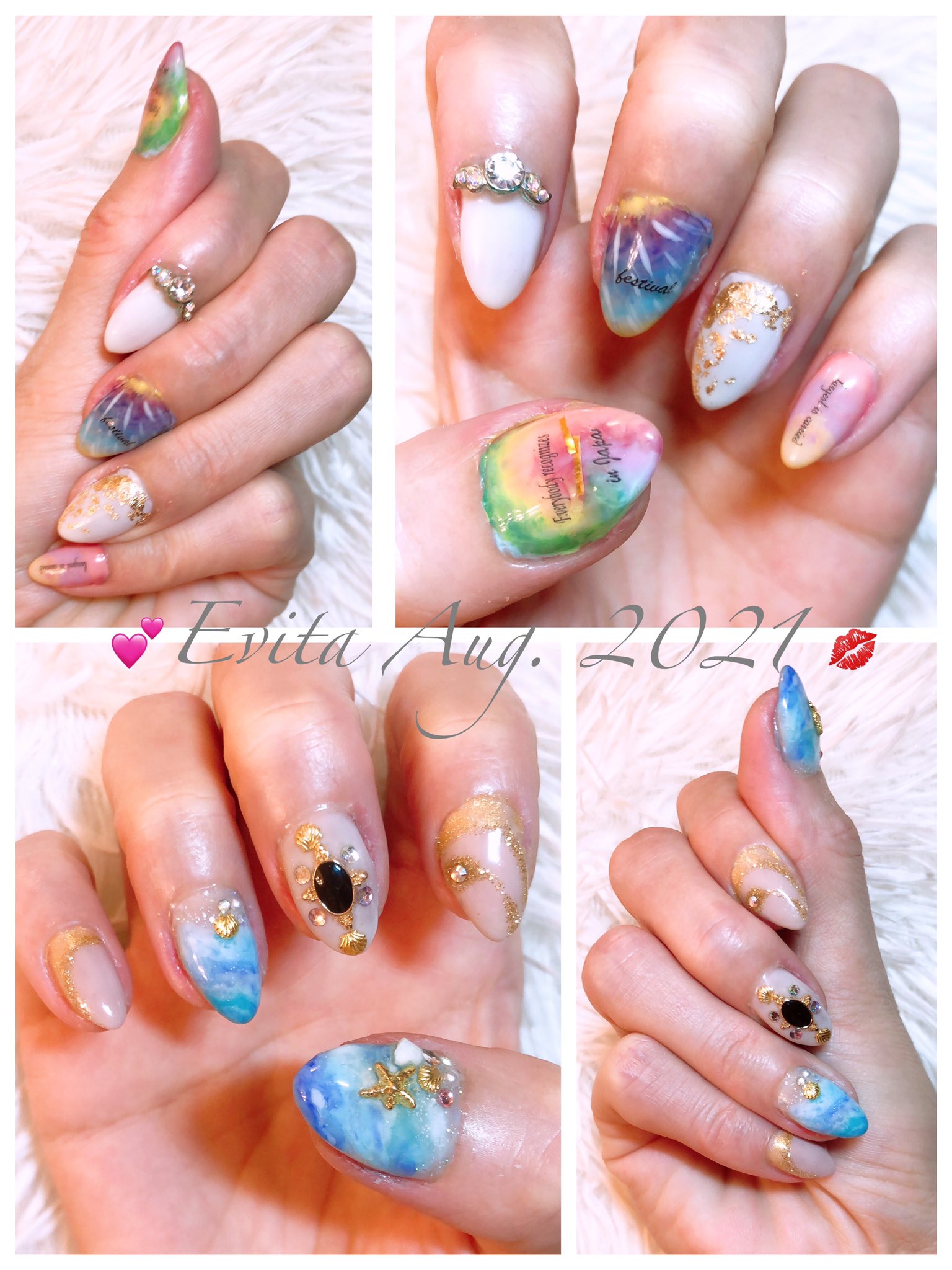 Evita Made New Nails For Summer New Nails Art By Evita 夏日美甲https T Co Egncmr4wcc Twitter