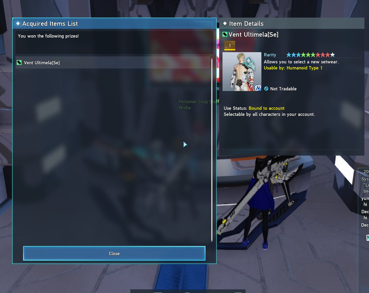 Abysswalker2012's tweet photo. @play_pso2 

Another day, another scam. Great job SEGA. (I get it, it's free, but I also get that in the 20 actual rolls I did, I also got nothing but friggin dupes. In all the free Daily rolls I got ONE new item."New SG scratch" my ass. Go Vipermouth my Ael Tattoos SEGA.) https://t.co/j6YD66Vp9o