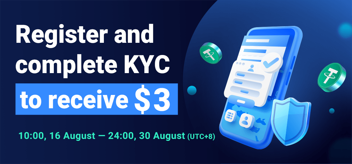 bhex_sg's tweet photo. Register and complete KYC to receive $3
Event Period: 10:00, 16 August-24:00, 30 August (UTC+8)

See the details: 
https://t.co/Em3cmS6FsF https://t.co/CaAgWZoccx