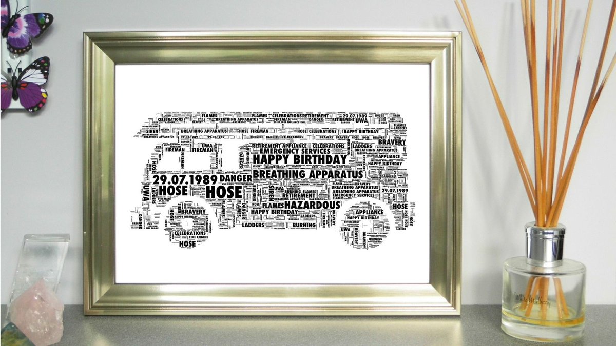 An unusual Fire Engine personalised print. Different By Design, a perfect gift for any age. https://t.co/euK6i9Unmq #SmartSocial #BizUK https://t.co/Se59a0ds8w