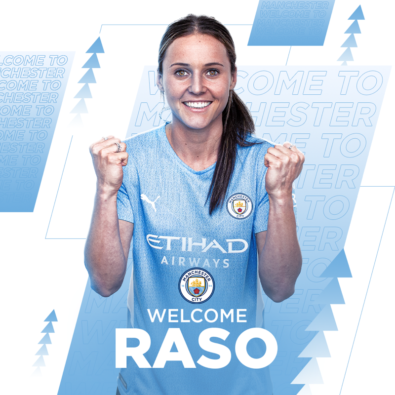 ManCity's tweet photo. We are delighted to announce the signing of Australian international @HayleyRaso on a two-year deal ✍️

Welcome to City, Hayley! 💙

🔷 #ManCity | https://t.co/axa0klUGiM