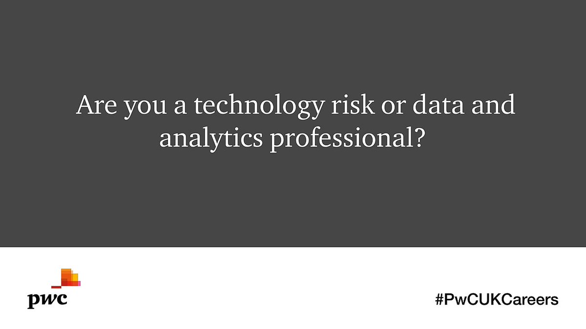 Our Technology, Data and Analytics team balance business understanding, human insight and technology innovation to help our clients on their transformation journeys. Learn more about the team and opportunities to join us in London - pwctrk.co.uk/tp/rj6_ui50C_J…