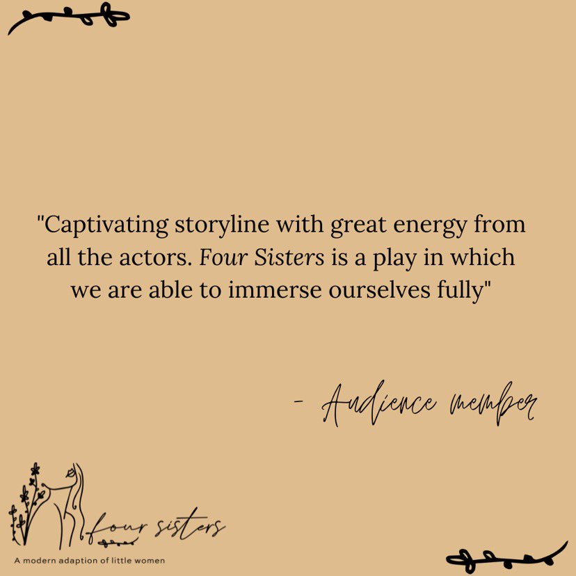 PistachioTC's tweet photo. Don’t just take our word for it - here’s what some of our audiences had to say! @TheHopeTheatre @CamdenFringe #littlewomen #fringe #theatre https://t.co/vnNL6hrfth