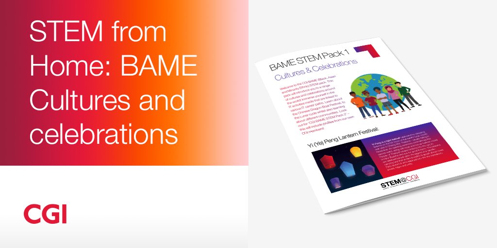 CGI_UKNEWS's tweet photo. We believe the #IT workforce should be #diverse and #inclusive. That’s why our latest #STEMfromHome pack teaches children not only about IT, but about different #BAME #cultures and celebrations from around the world https://t.co/ndKhXuCAUc #WeAreCGI #Diversity #Equity #Inclusion https://t.co/9veYScIe5j
