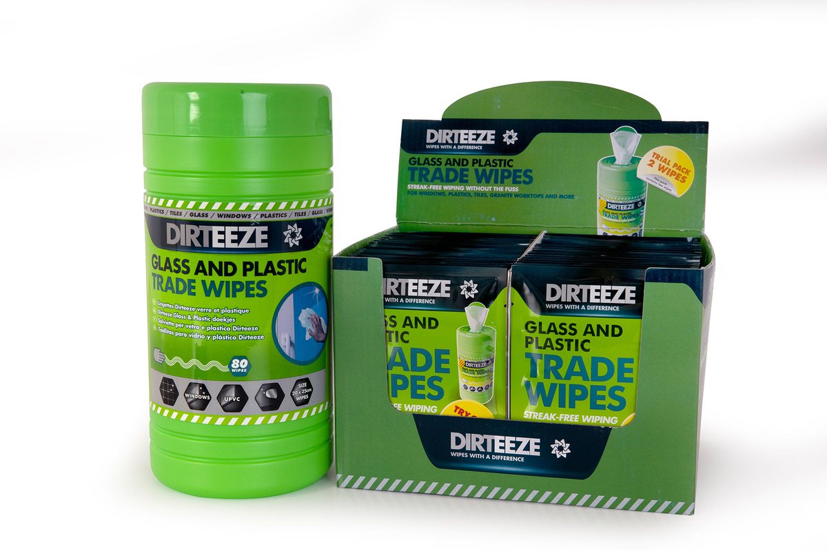 dirteezewipes's tweet photo. GLASS AND PLASTIC TRADE WIPES

Dirteeze Glass &amp; Plastic wipes are made from Dirteeze unique Hydrocell material, giving a streak-free finish on glass surfaces, also suitable for plastic and ceramic surfaces.

Find out more on our website- https://t.co/3Zk2IUhcQ3

#tradewipes https://t.co/04LqXTbOGv