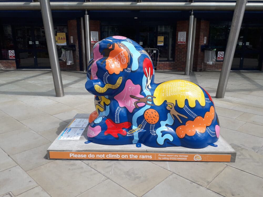 Wonderful to hear that the #DerbyRamTrail has been extended to 25 August - 1 week left to visit the Ram-pede of 30 Rams. derwentvalleyline.org.uk/events/derby-r…
Jump on the train and start with our @EMCommunityRail Ram at Derby Station @EastMidRailway @NorthStaffsCRP @DerbyRamTrail