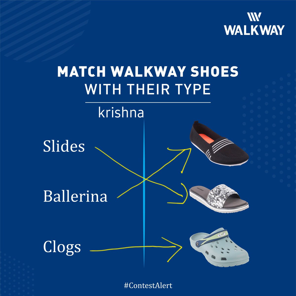 @walkwayshoes Here the correct match 
@walkwayshoes 
#walkway 
#trendeveryday 
#footwearstore 

@AjeshAsari 
@Sankket_A 
@yajvin_p
@littlesnehal05 
@Gayathrimohan_ 
@mahekdara12 
@Secret_Silyy