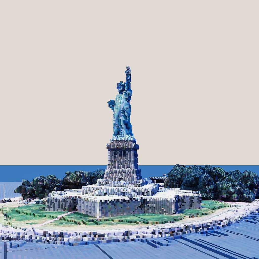 watchkzy's tweet photo. RenderDoc -> Blender -> FiletoVox -> Magicalvoxel
#Magicavoxel #voxel #voxelart #filetovox #statueoflibery https://t.co/hllXmnb8NC