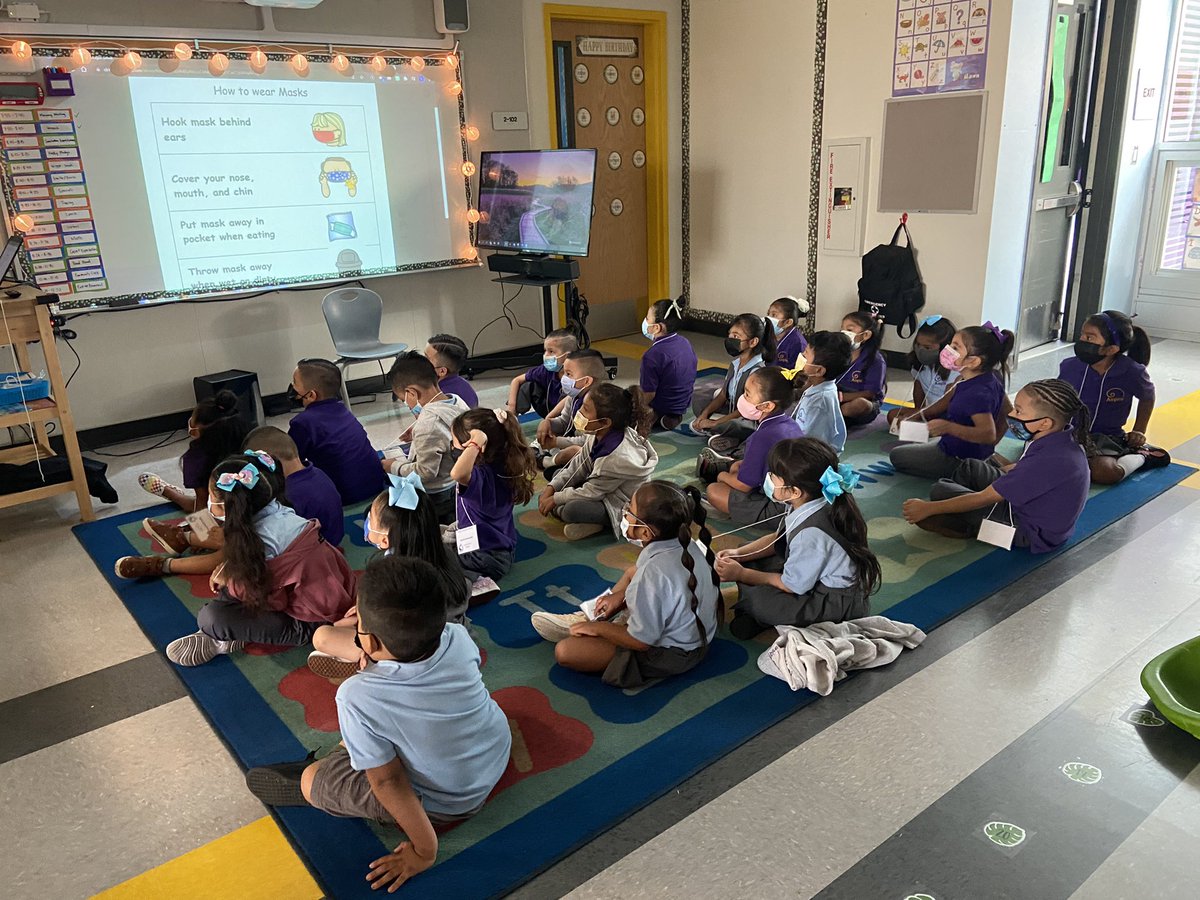 Today the Bobcats learned all about how to wear and take care of their masks to keep each other safe. Check out just how wonderful their listening skills are! 💜