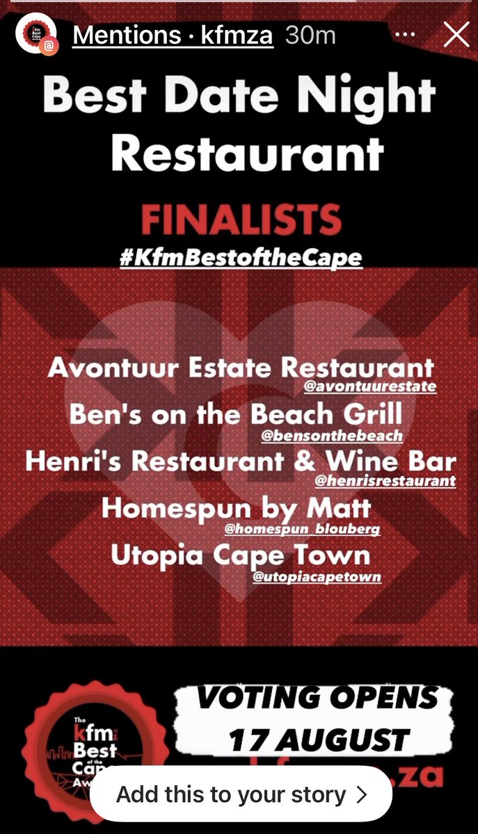 PierreVos's tweet image. Vote now at Kfm.co.za and stand a chance to win R10 000.