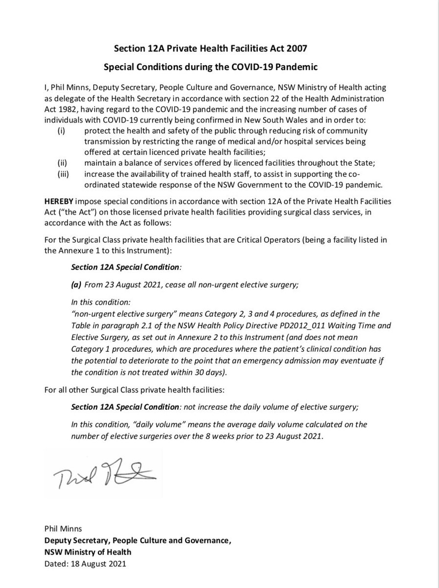 lightfootsj's tweet image. Elective surgery stopping in Private Hospitals across NSW. We shutdown last year in order to prepare for the wave of Covid patients. One year later the wave is here and we can't cope. What have we been doing?  @CaseyBriggs