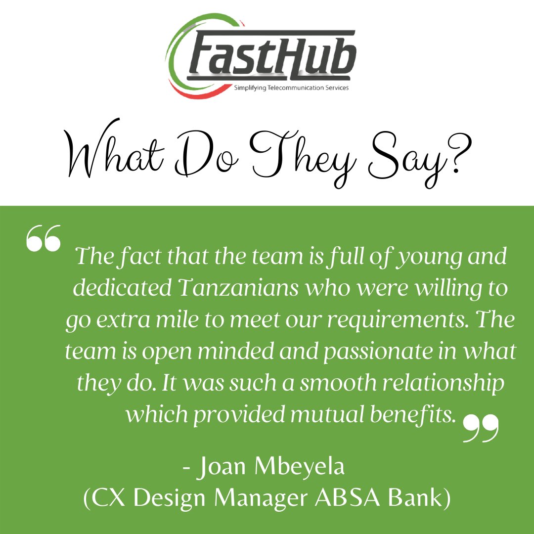fasthubtz's tweet photo. We are proudly Tanzanian😎
#greatful #fasthubtz #fasthuber #simplifyingtelecommunication #testimonials https://t.co/rBSlP19Sy6