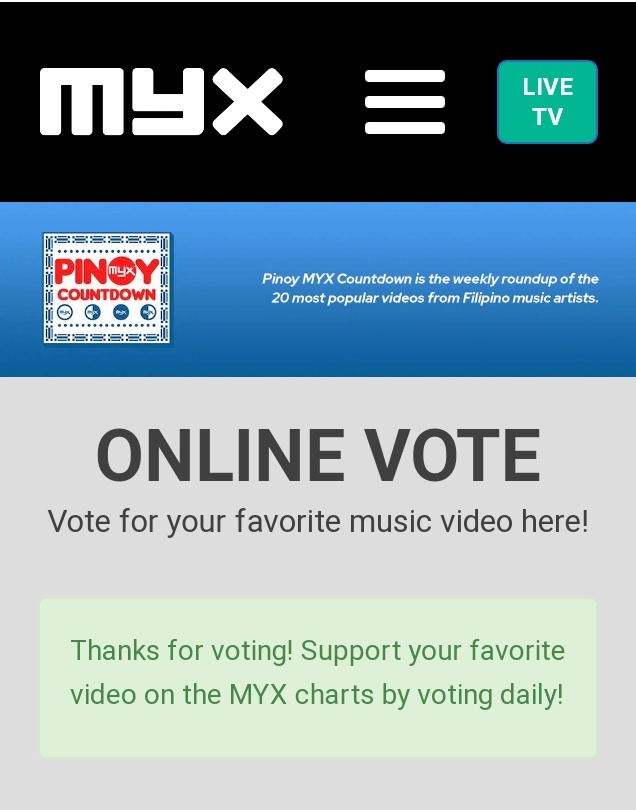 Let's do this!💪

VOTE for <a href="/kkydsnts/">KDS™</a>' Selos on PINOY MYX COUNTDOWN

Steps on How to Vote!

1. CLICK the link below
🔗myx.global/pinoymyxcountd…

2. TYPE "Kokoy de Santos" in the Name of Artist tab

3. TYPE "Selos" in the Title of Song tab.

LIST updates every Saturday at 2PM PST!