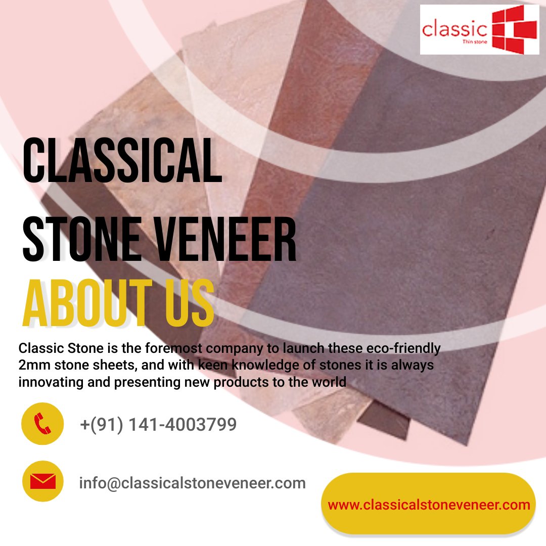 StoneClassical's tweet image. Our company is a renowned manufacturer and exporter of a superior quality range of Natural Veneer Stones. For more information visit: classicalstoneveneer.com 
#stoneveneer #classicalstoneveneer #stoneveneer #manufacturer #exporter #supplier #stone