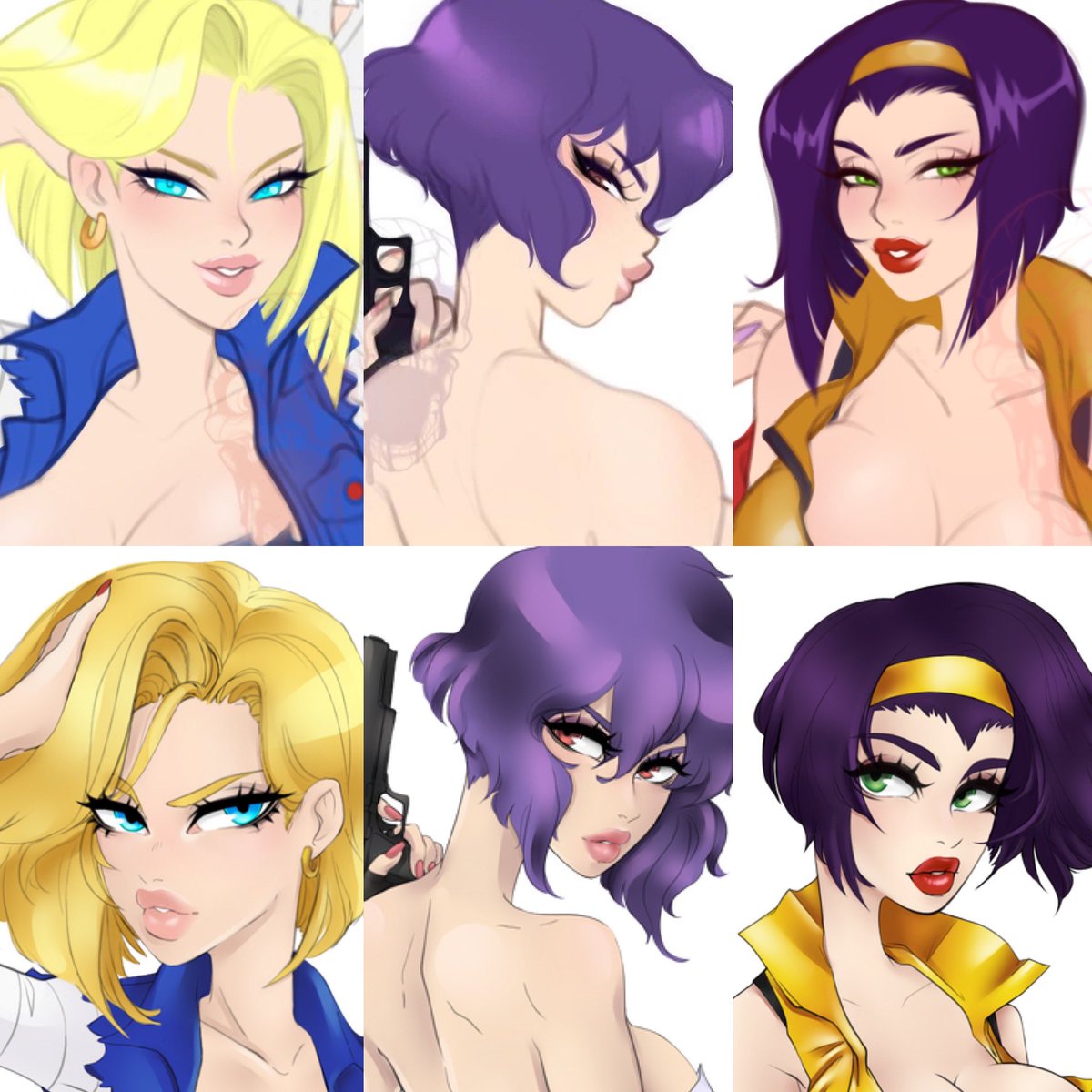 I thought it would be interesting to see these side-by-side, (bottom row I drew back in 2018) I really need to challenge myself with shading again.