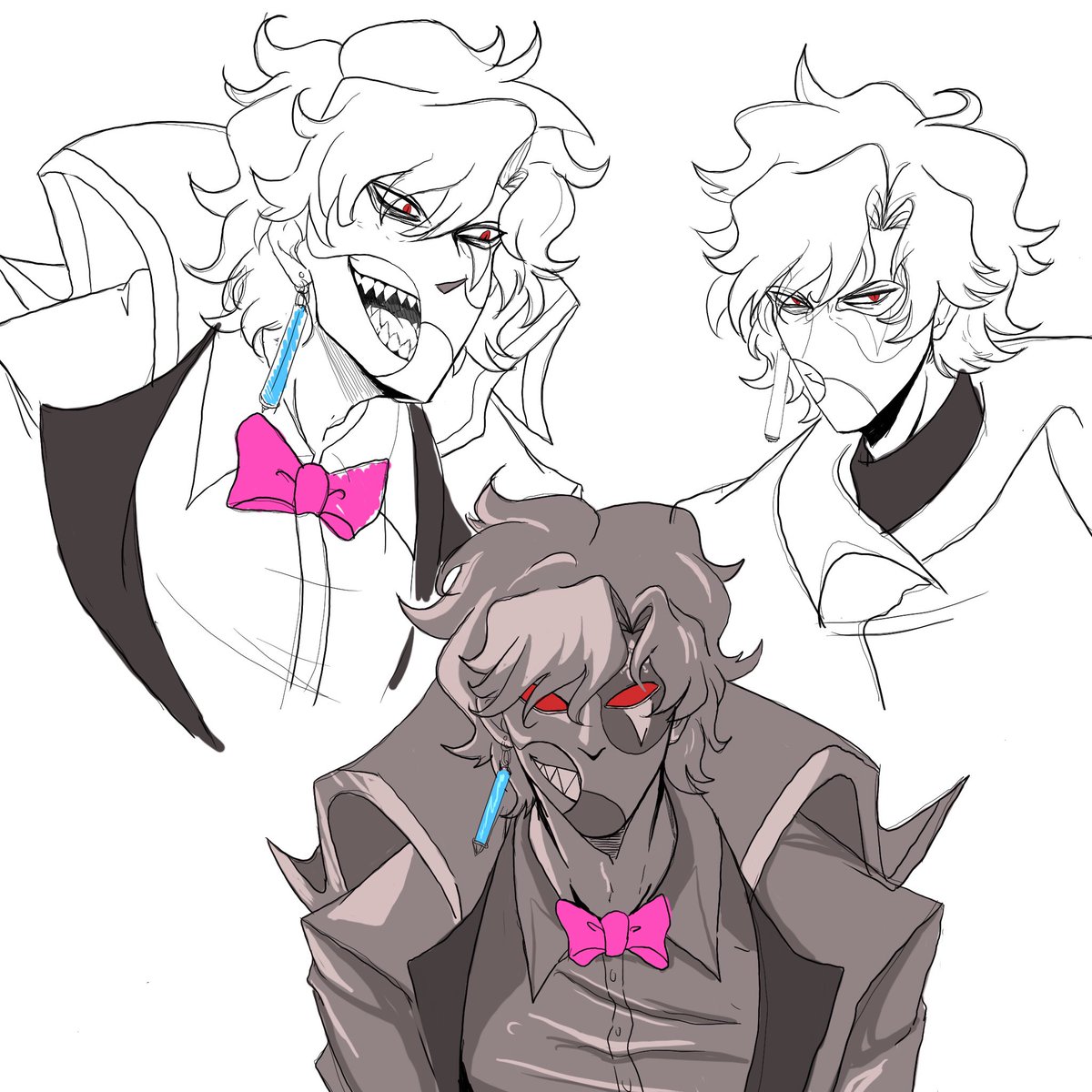 Arcticdust1's tweet photo. Evil faces with an asshole. May color the rest later. Idk. 🧐 https://t.co/RvGBPHWWQU