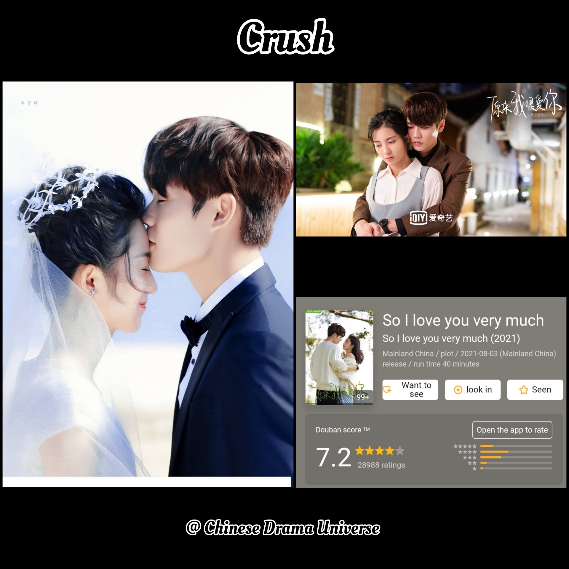 Chinese Drama Universe Douban Rating Drama Name Crush Also Know As So I Love You Very Much Native Title 原来我很爱你genres Romance Starring Lin Yanjun And Wan Chinese Drama Universe Douban Rating Drama Name Crush Also Know As So I Love You Very Much Native Title 原来我很爱你genres Romance Starring Lin Yanjun And Wan