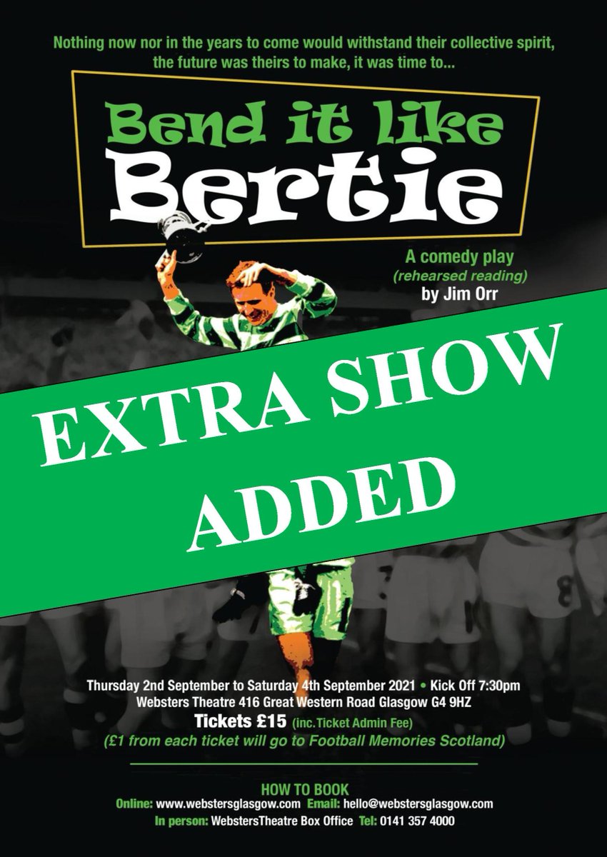 EXTRA SHOW ADDED - Saturday matinee, 4 September 2021, 2pm.

uk.patronbase.com/_Websters/Prod…

<a href="/mrmarkmillar/">Millarworld</a> <a href="/TheShamrock1888/">T H E ~ S H A M R O C K ☘️</a> <a href="/Celticnewsnow/">Celtic news now</a> <a href="/plyons45/">Paul B Lyons.</a> <a href="/JohnFallon8/">Sligotim</a> <a href="/yogijunior3/">John Hughes</a> @PaulTheTim <a href="/FpaCeltic/">Celtic FPA</a> <a href="/murdomacleod06/">Murdo Macleod</a> <a href="/CelticResearch/">Celtic Research</a> @BroganRoganTrev